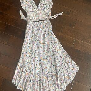 Free People Floral Two Piece Set